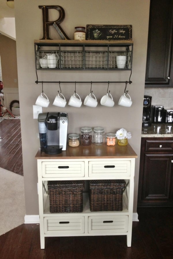 SIMPLE COFFEE STATION WITH STORAGE