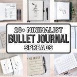 List of Simple Minimalist Monthly Bullet Spreads