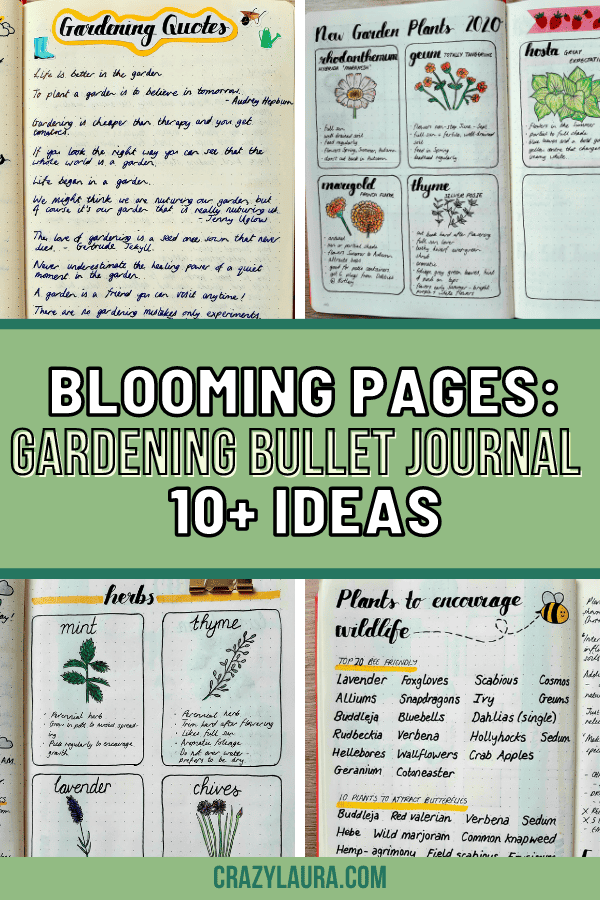 Blooming Pages: 10+ Gardening Bullet Journal Ideas