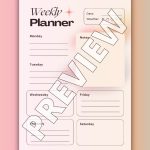 BEIGE AESTHETIC GRADIENT SUMMER WEEKLY PLANNER