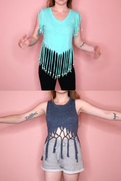 Drab to Fab: 10+ Easy DIY Cut T-Shirt Ideas - Crazy Laura
