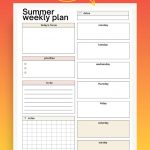 List of Cute & Minimal Summer Weekly Planner Printables