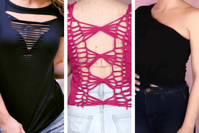 Diy T Shirt Cutting Ideas 4 Easy No Sew Projects NCBTHC