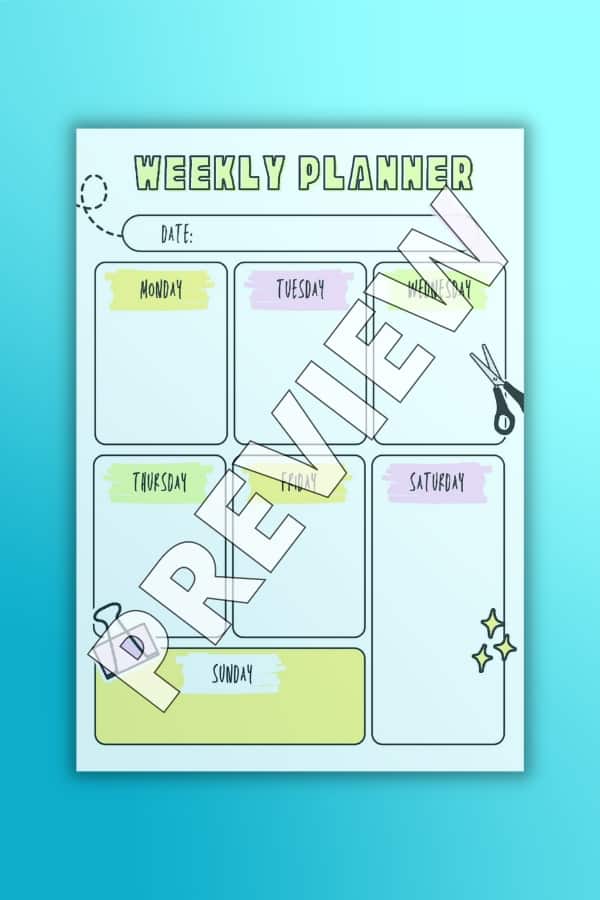 SUMMER PASTEL PLAYFUL CUTE WEEKLY PLANNER