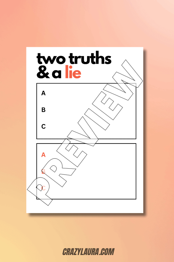 two truths & a lie