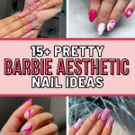 15+ Pretty 90s Barbie Aesthetic Nail Ideas