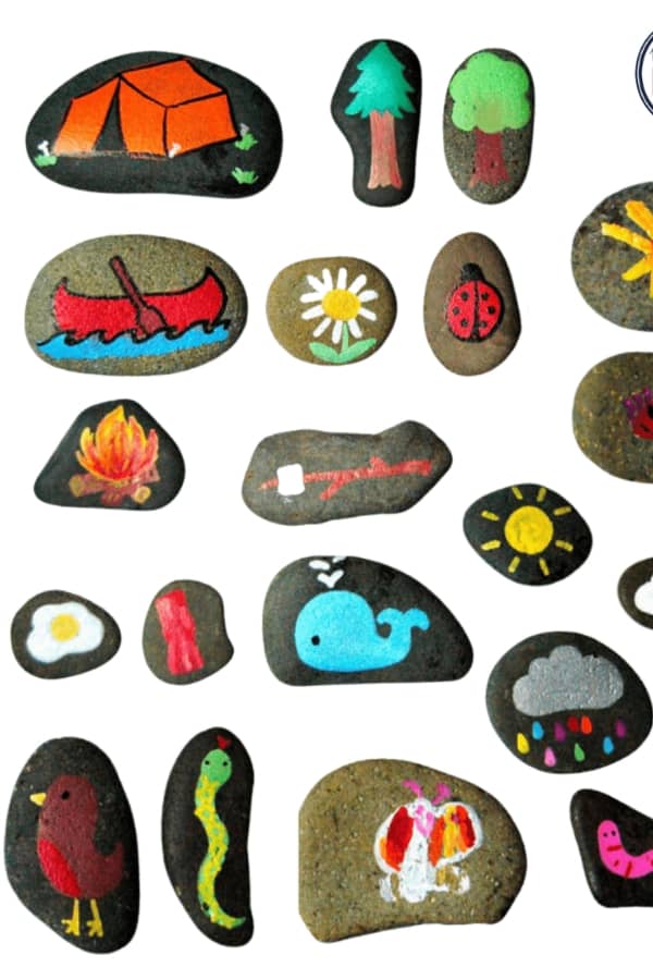 CAMPING THEMED STORY STONES