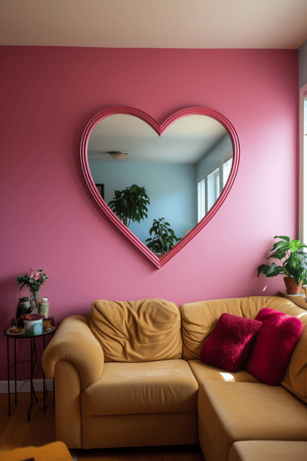 Heart-shaped mirrors
