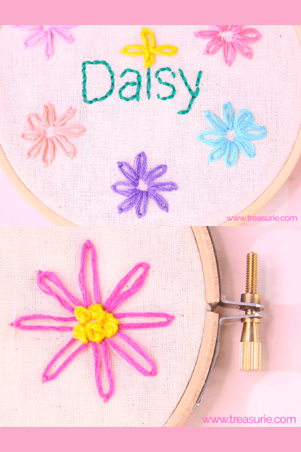 Lazy Daisy Embroidery Stitch