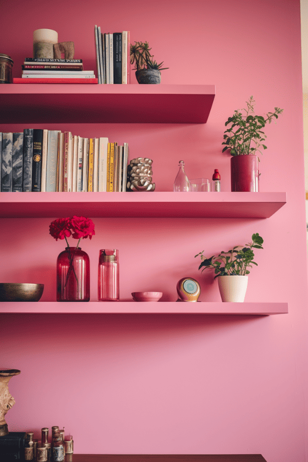 Pink Floating Shelves