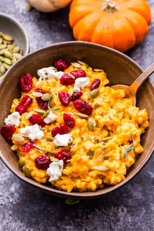 BAKED PUMPKIN GOAT CHEESE RISOTTO