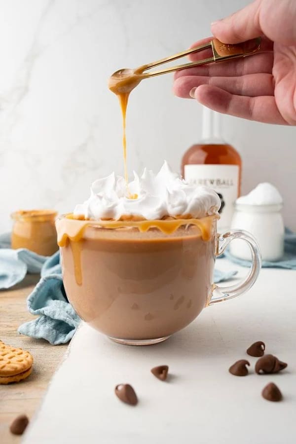 BOOZY SALTED PEANUT BUTTER HOT CHOCOLATE