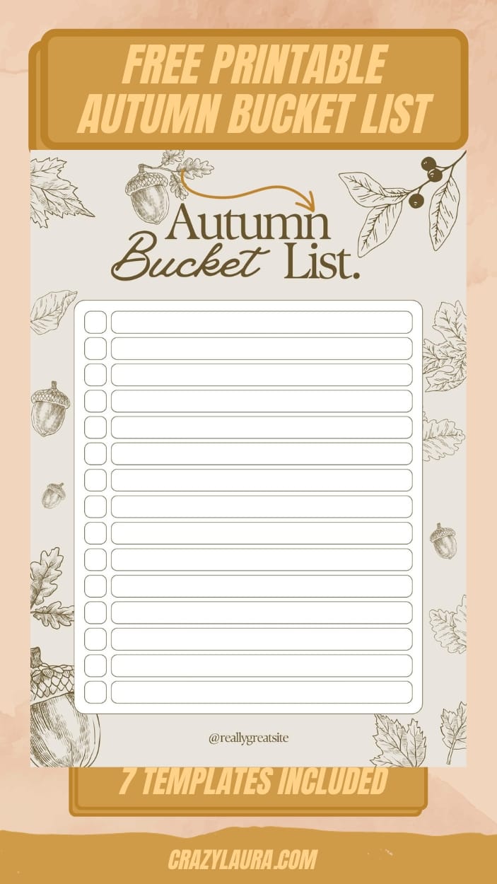7 Awesome Autumn Bucket List Printables to Fall For
