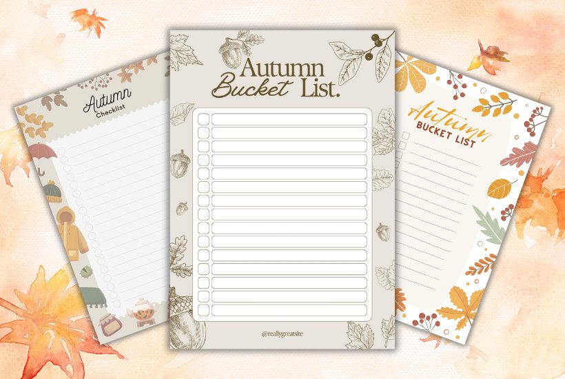 Fall for These 7 Awesome Autumn Bucket List Printables