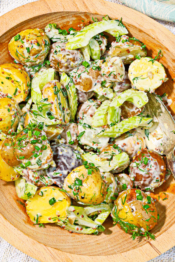 Potato Salad with Celery and Whole Grain Mustard
