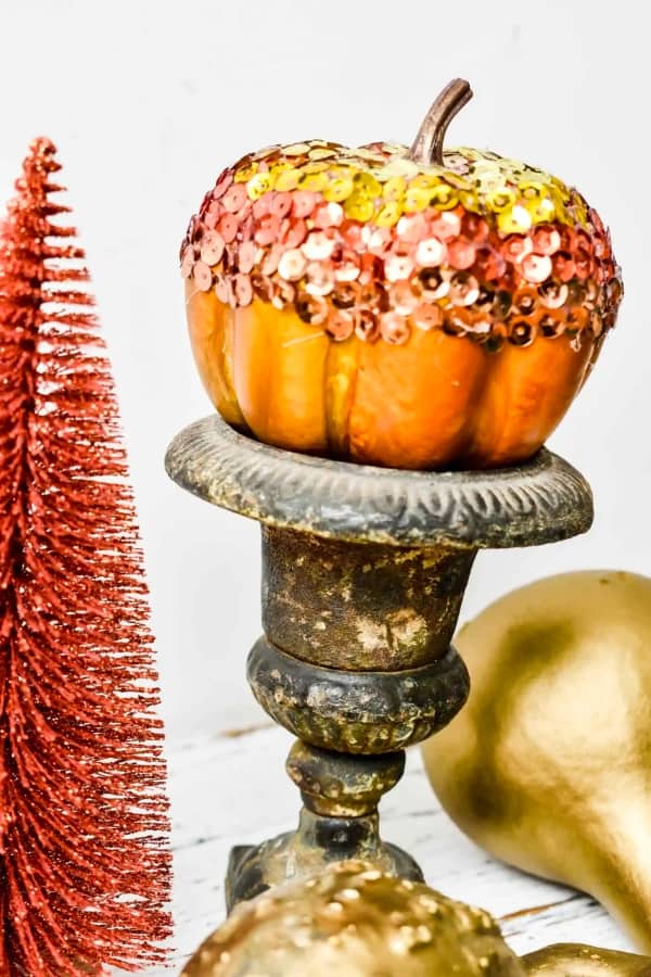 SEQUIN CRAFT GLAM PUMPKINS DIY