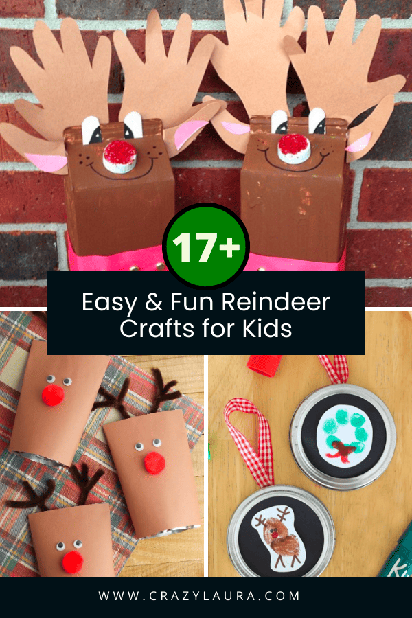 17+ Easy and Fun Reindeer Crafts for Kids - Crazy Laura