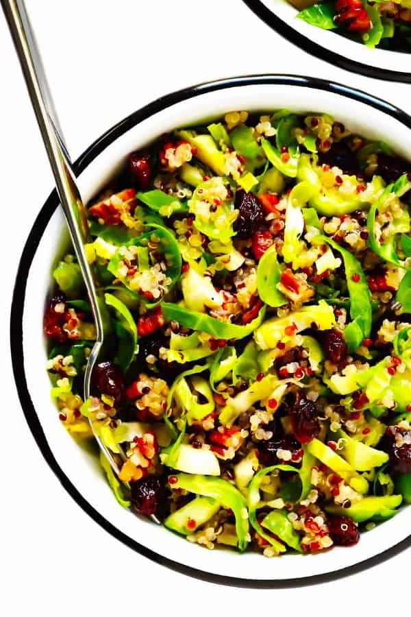 BRUSSELS SPROUTS, CRANBERRY AND QUINOA SALAD