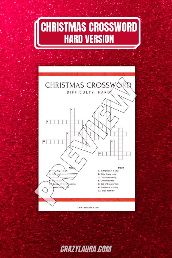 Christmas Crossword - Hard Version