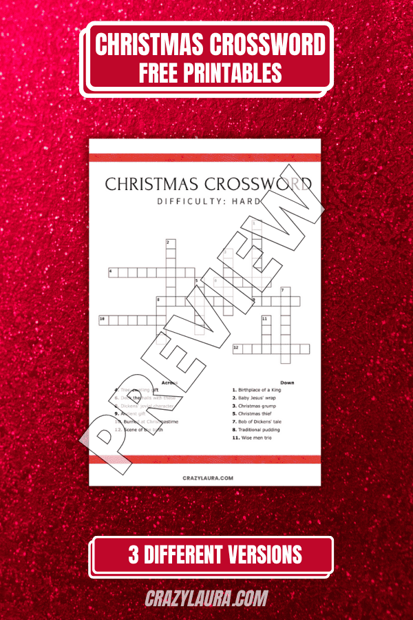 Festive Fun: 3 Free Christmas Crossword Puzzles