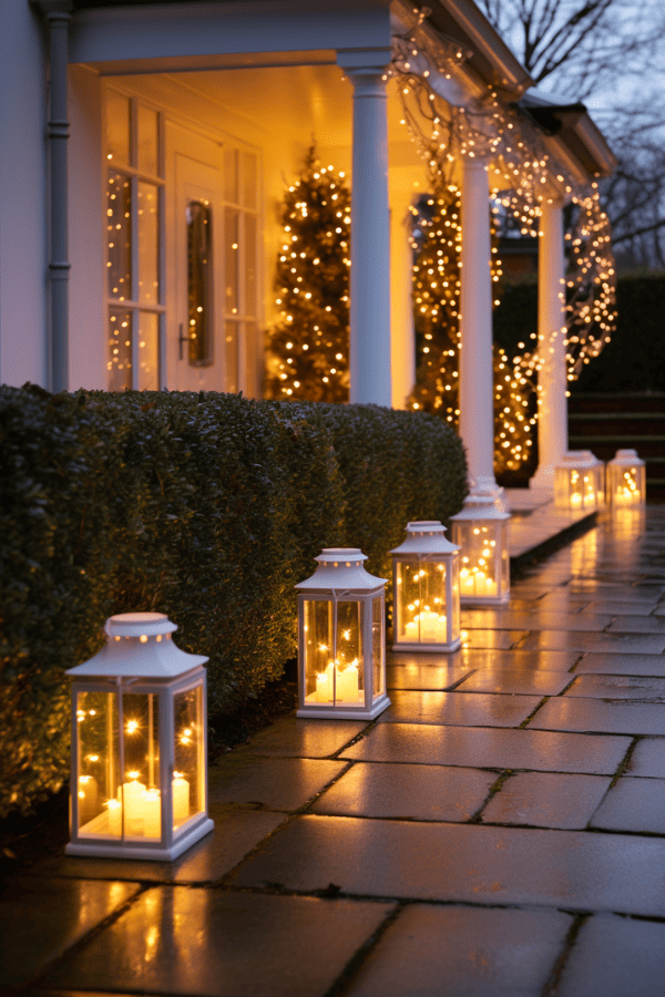 Christmas Lanterns on Walkways