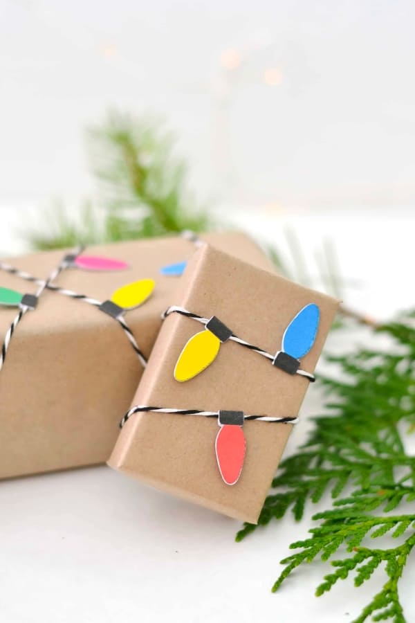 DIY CHRISTMAS LIGHT WRAPPING PAPER