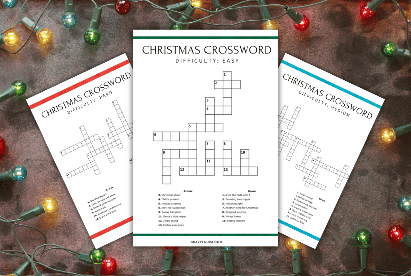Festive Fun: 3 Free Christmas Crossword Puzzles