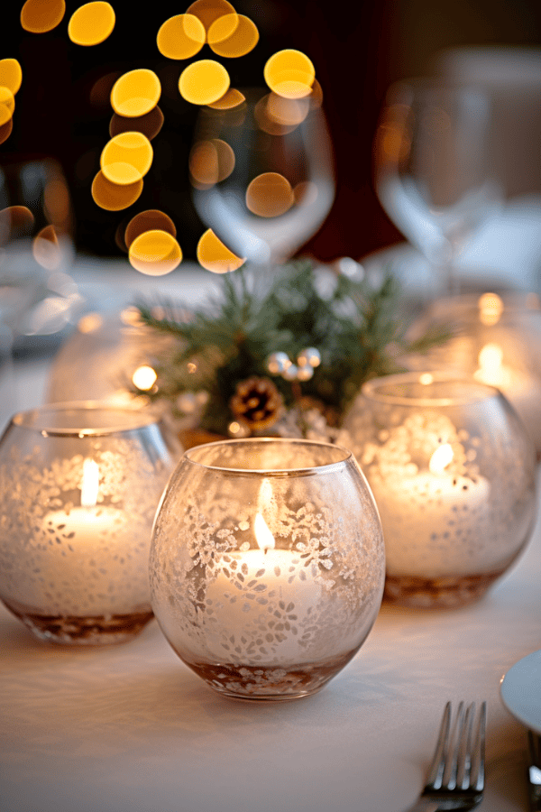 Frosted Glass Votive Holders