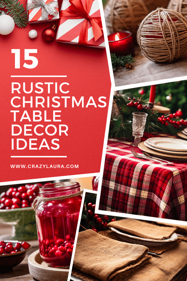 15 Chic Diy Rustic Christmas Table Decorations - Crazy Laura