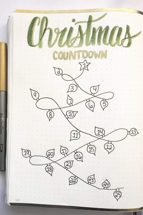 CHRISTMAS LEAF COLORING COUNTDOWN
