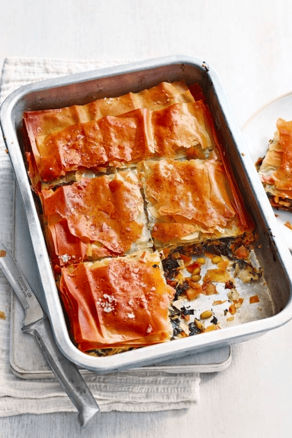 Goat Cheese and Spinach Filo Pie