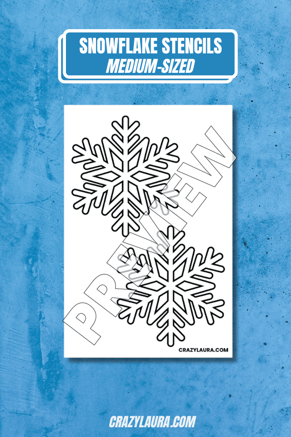 Medium Snowflake Stencil Templates