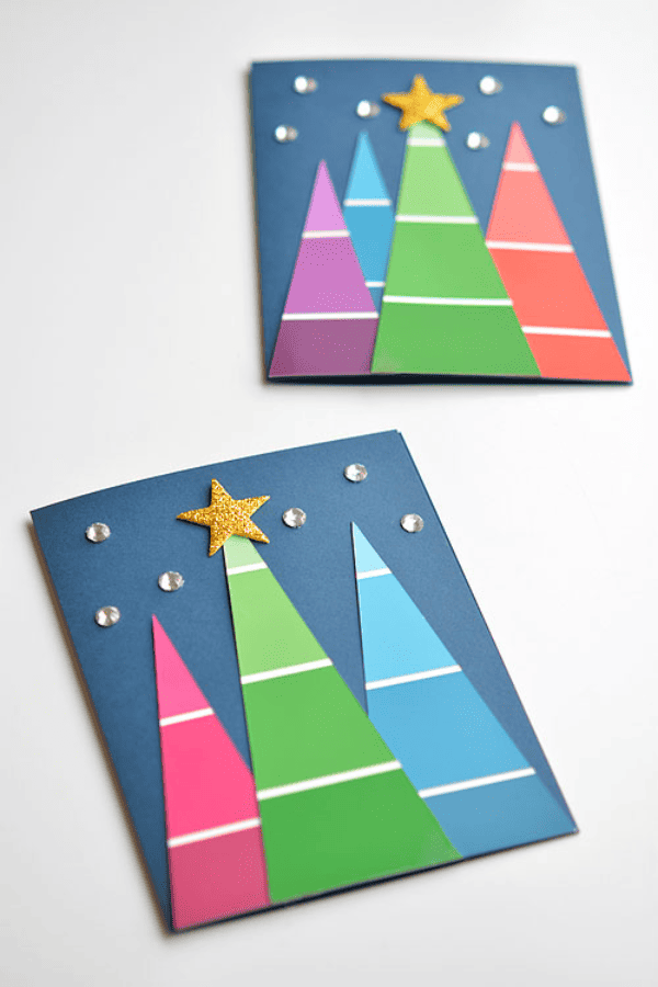 Paint Chip Christmas Card
