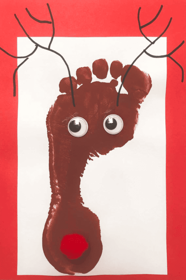 Reindeer Footprint Card