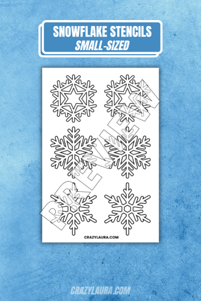 3 Free Snowflake Stencil Templates to Download - Crazy Laura