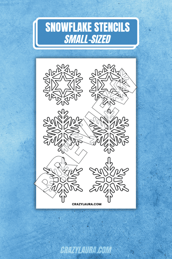 Small Snowflake Stencil Templates