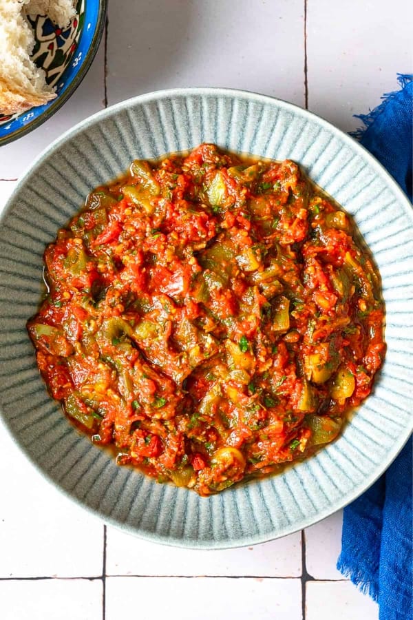 TAKTOUKA (MOROCCAN TOMATO AND ROASTED BELL PEPPER SALAD)