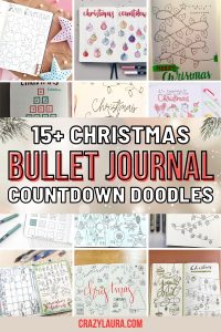 15+ Must-Have Bullet Journal Christmas Countdown Doodles