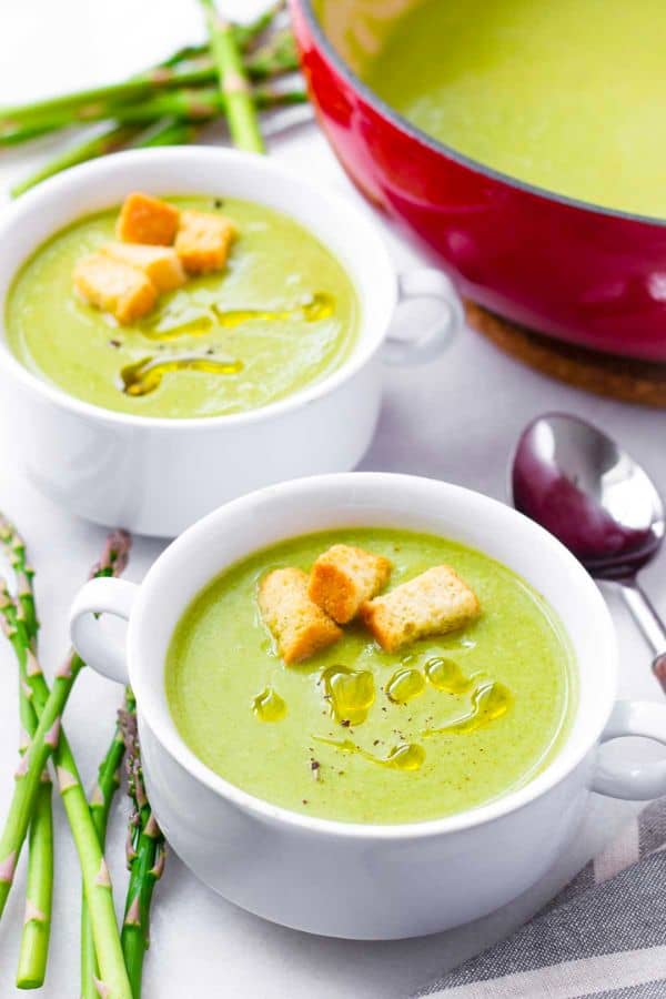 CREAM OF ASPARAGUS SOUP (WITH MILK)