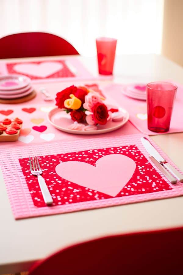 DIY VALENTINE’S DAY PLACEMATS