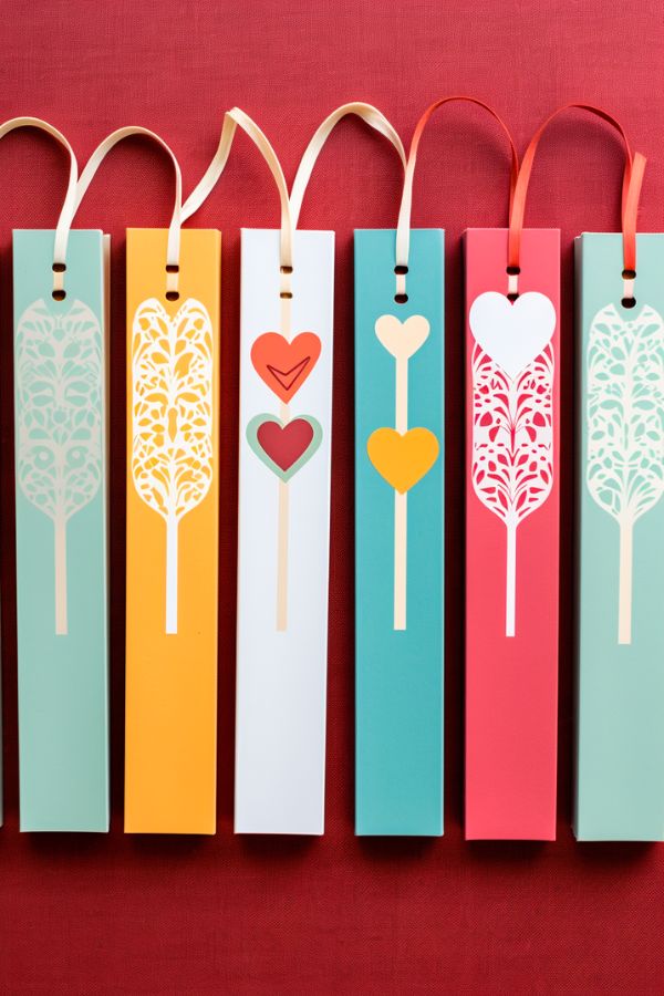 LOVE-THEMED BOOKMARKS