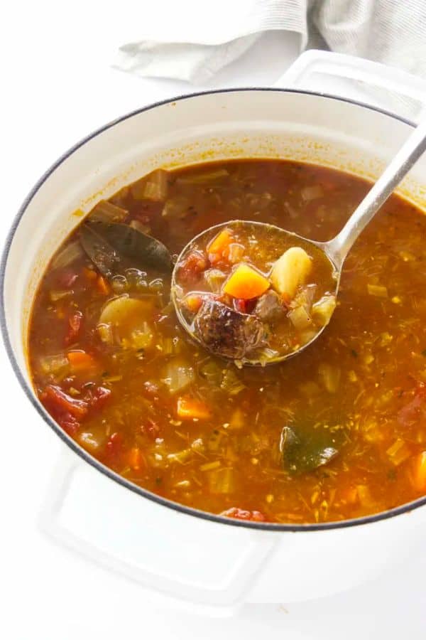 VEGETABLE AND LAMB SOUP