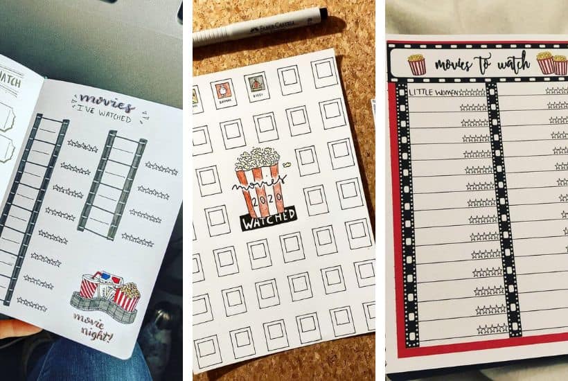 15+ Bullet Journal Movie Trackers To Unlock Cinema Magic With