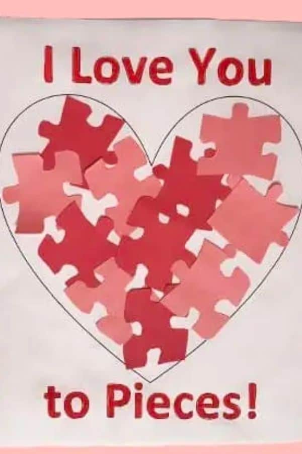 I LOVE YOU TO PIECES PUZZLE CARD
