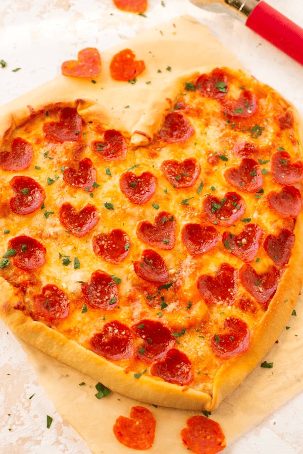 Heart-Shaped Mini Pizzas