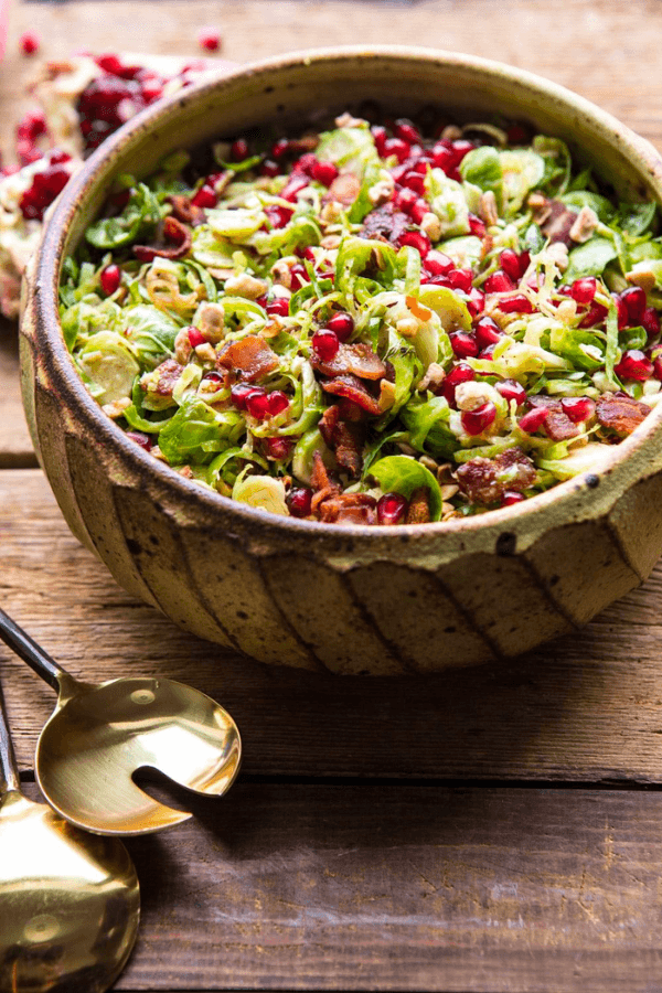 Shredded Brussels Sprout Bacon Salad