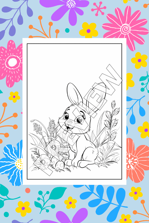 Bunny At A Garden
