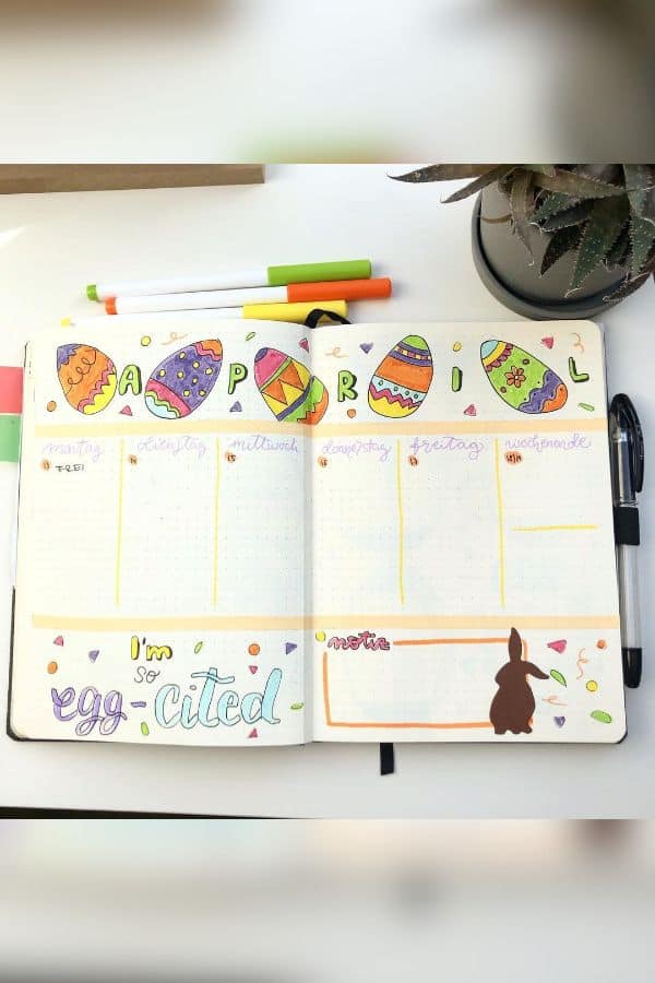 COLORFUL EASTER EGGS WEEKLY SPREAD