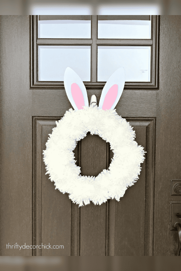 Fluffy Bunny Easter Wreath