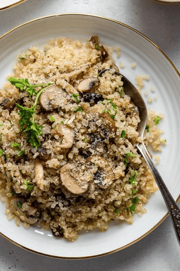 Garlic Herb Mushroom Quinoa
